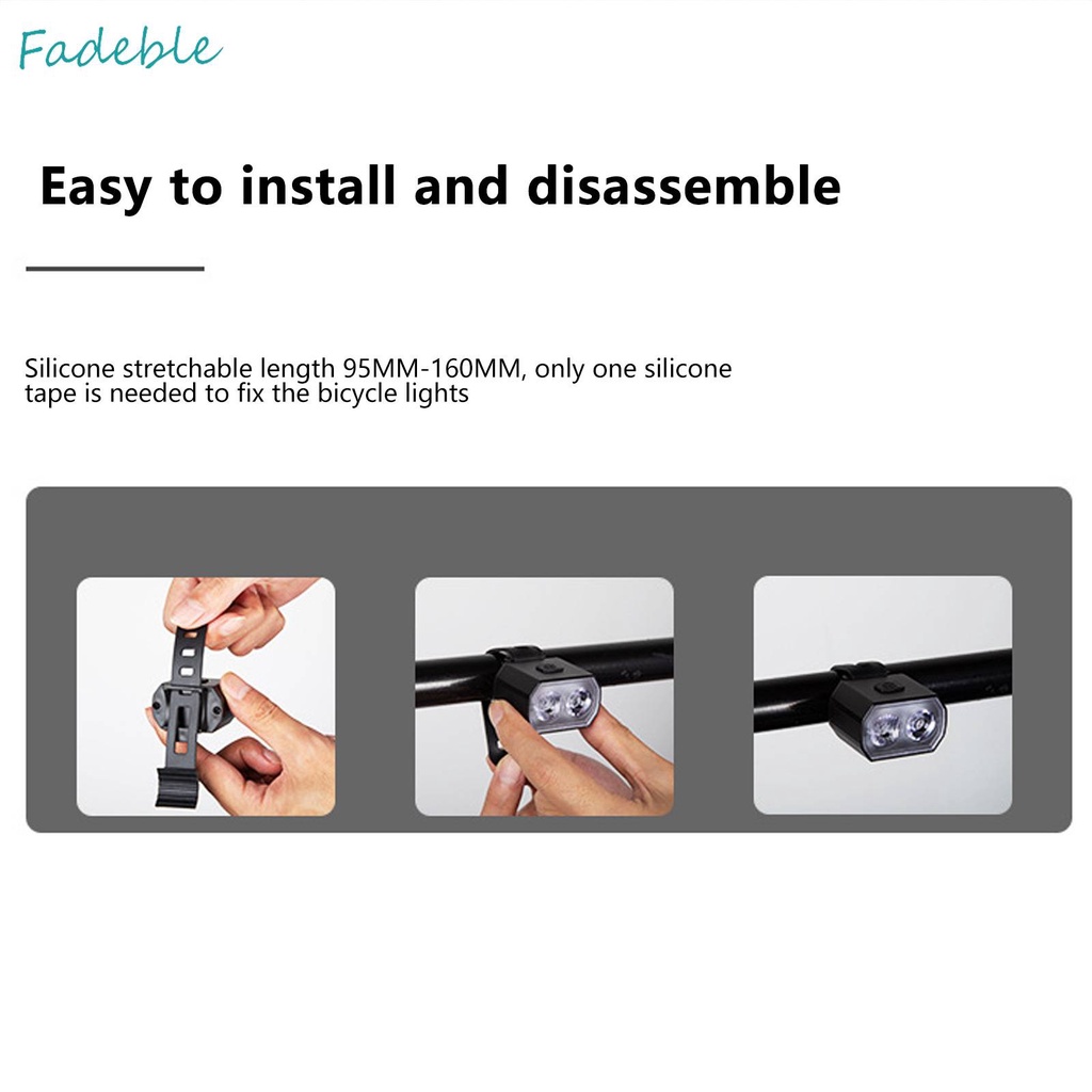 Set 2 Đèn Led Gắn Đuôi Xe Đạp Có Thể Sạc Lại Bằng Cổng USB