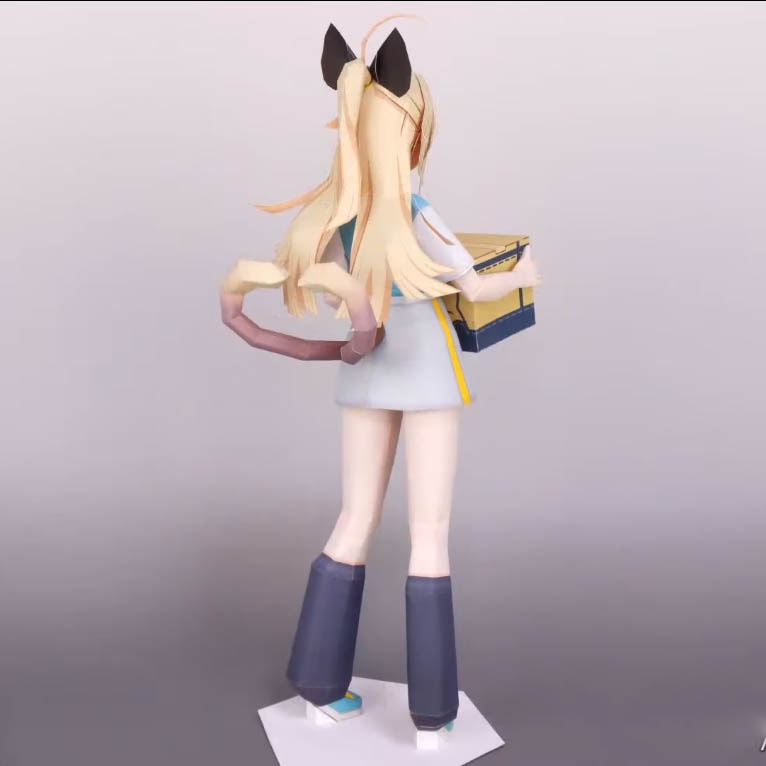 Mô hình giấy anime girl Anime Game  Kirara in School Uniform