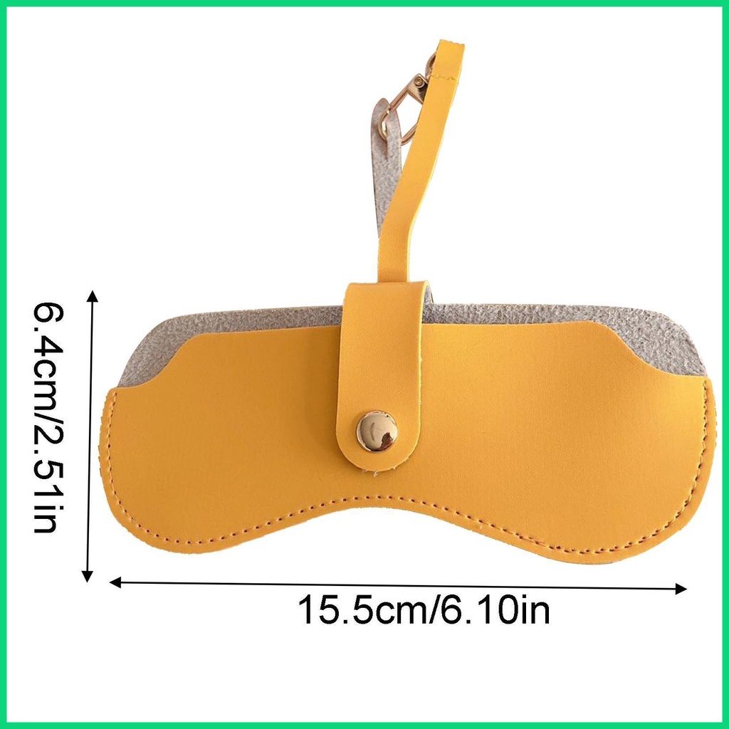 Túi Đựng Mắt Kính Bằng Da PU Mềm Kèm Dây Đeo Cổ Tay Tiện Dụng