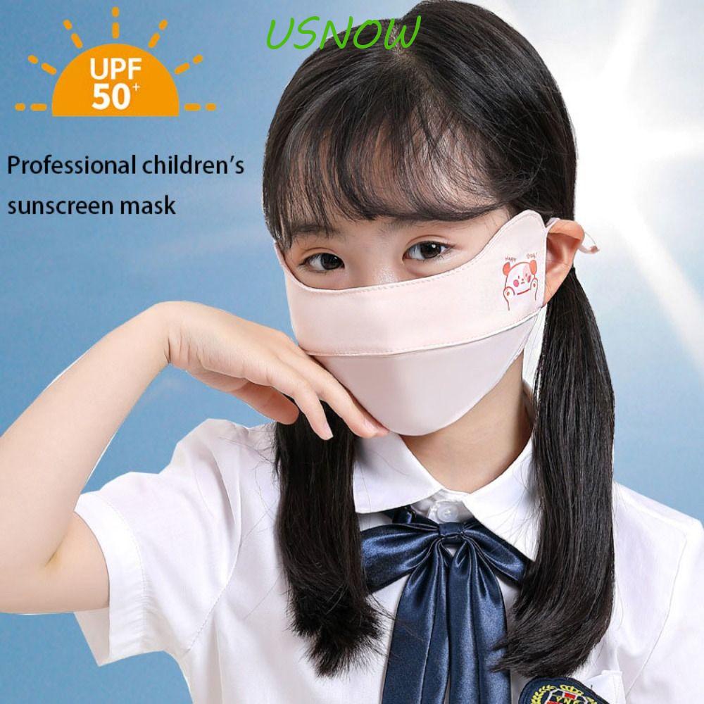 USNOW Mặt Nạ Chống Nắng Thoáng Khí Họa Tiết Hoạt Hình Bảo Vệ Khuôn Mặt Cho Bé