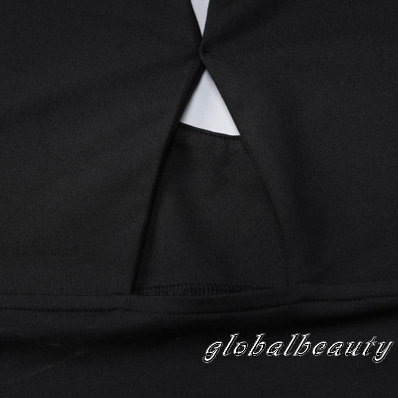 Đầm Mini Ôm Dáng Không Tay Cổ Chéo Họa Tiết Hoa Khoét Rỗng Có Dây Đeo Trang Trí Cho Nữ