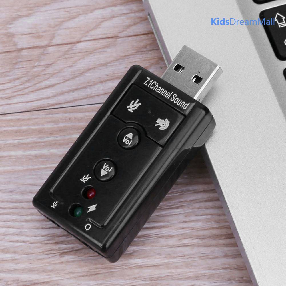 Thẻ Âm Thanh USB 7.1 Jack 3.5mm Cho Máy Tính