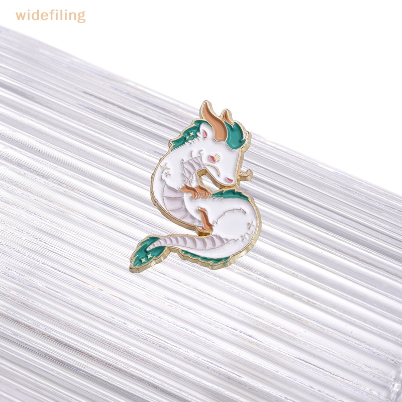 Trâm Cài Áo Hình Rồng Hoạt Hình Tráng Men Màu Trắng Dành Cho Nữ