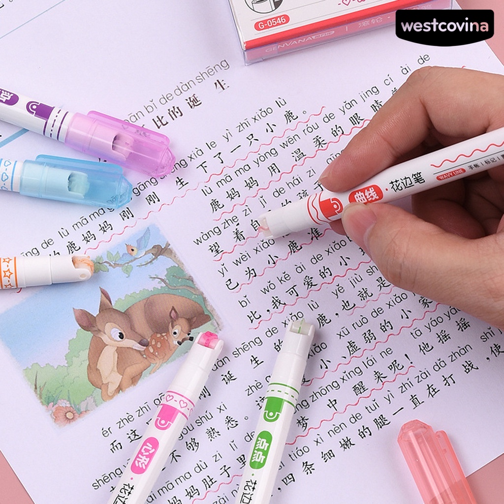 [WSTN]✎Set 6 Bút Kẻ Mắt Nhanh Khô Nhiều Màu Sắc