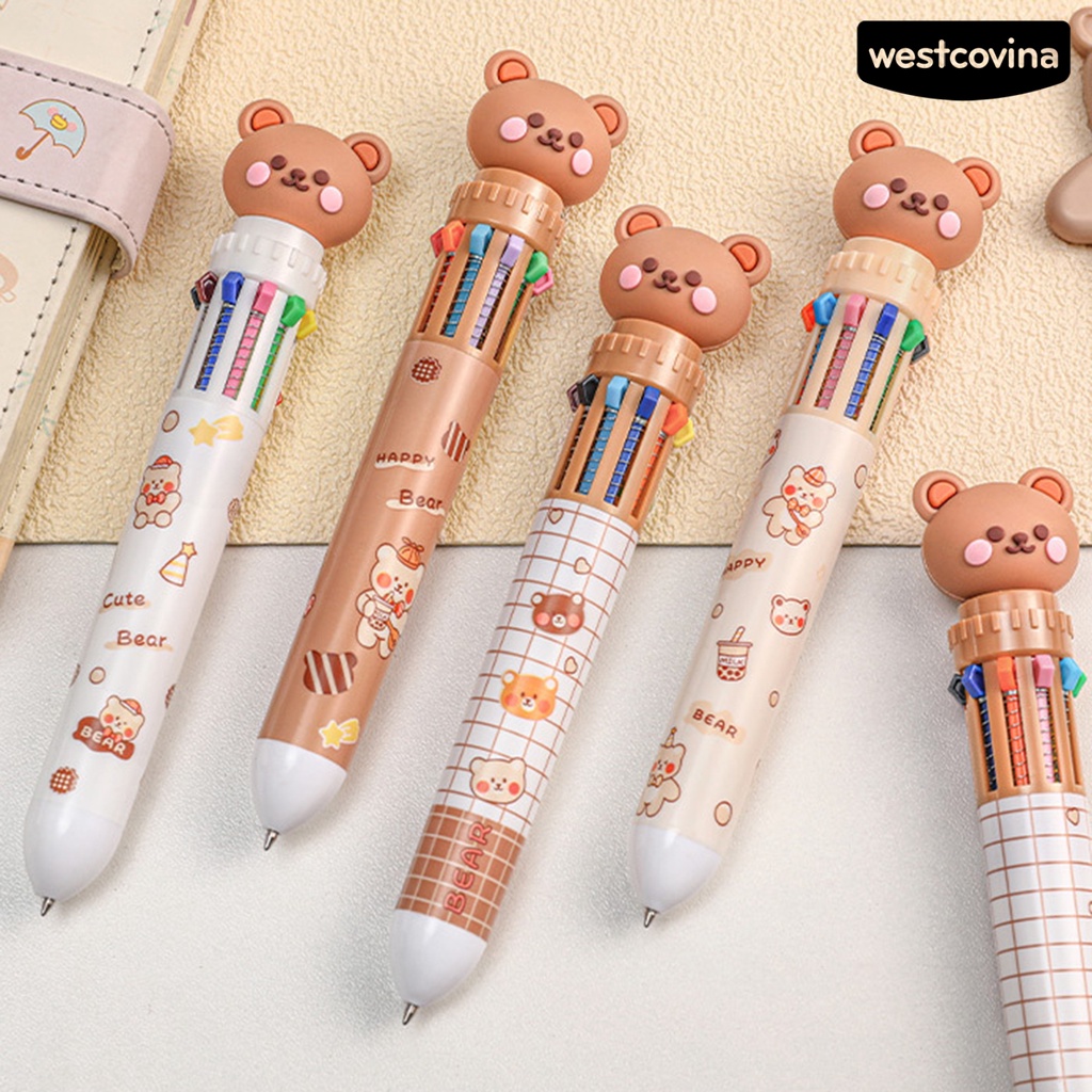 [WSTN] [WSTN] [WSTN]✎Set 2 Bút Bi 0.5mm 10 Màu Dễ Thương