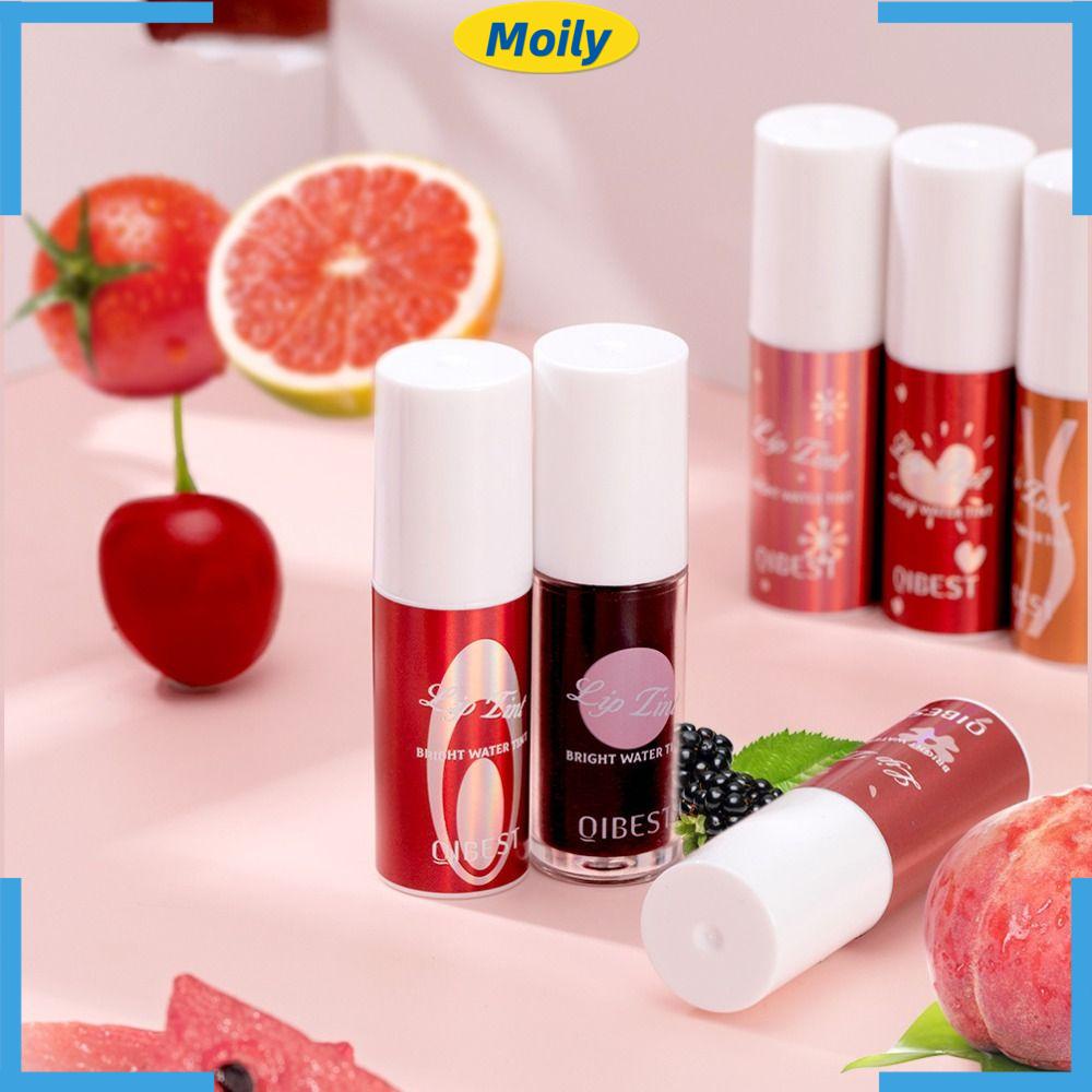 MOILYVN Son Bóng Nước Trái Cây Không Dính Lâu Trôi Trang Điểm Thời Trang Dành Cho Bạn Nữ