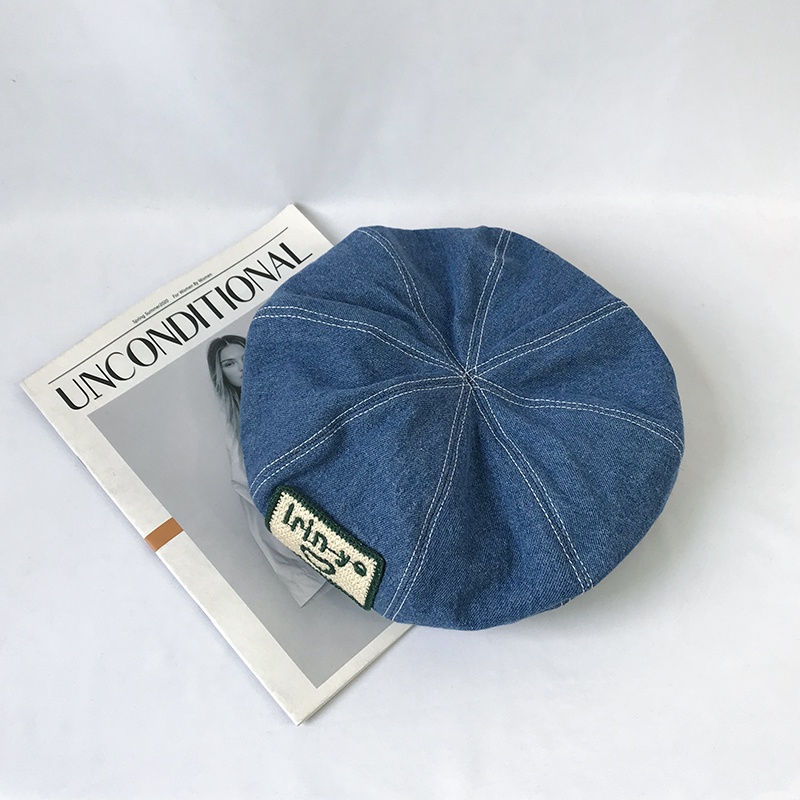 Mũ Beret Thêu Chữ Phong Cách Cao Bồi Nhật Bản Thời Trang Mới Cho Nữ