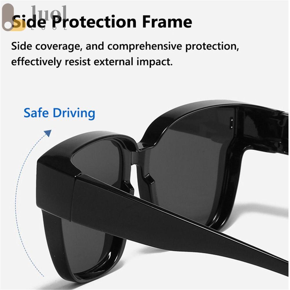 LUOL Kính Chống Nắng Phân Cực Mặt Vuông Oversize Bảo Vệ Chống Tia UV Phù Hợp Lái Xe Cho Nam Và Nữ