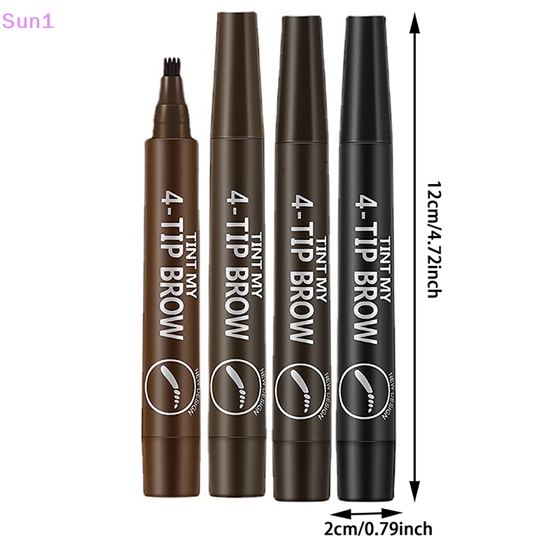 Bút Kẻ Lông Mày Dạng Lỏng 4 Chấu Chống Nước Lâu Trôi 5 Màu Tùy Chọn