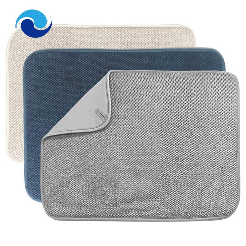 Set 3 Tấm Thảm Sợi Nhỏ Thấm Hút Nước 20x15 Inch Đa Ứng Dụng Cho Nhà Bếp