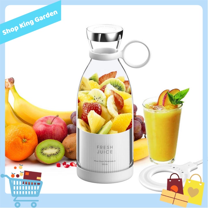 [HCM] - Máy Xay Sinh Tố Mini Cầm Tay Fresh Juice 350ml - King Garden