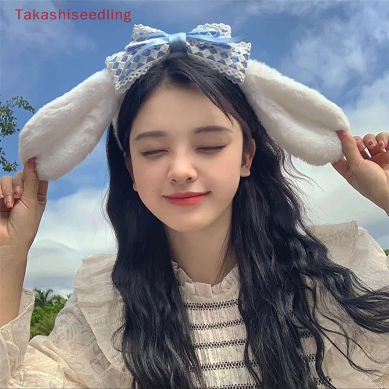 SANRIO (Takashiseedling) Băng Đô Cài Tóc Đính Tai Thỏ Nhồi Bông Hoạt Hình Kuromi My Melody Cinnamoroll Dễ Thương Dùng Làm Quà Tặng