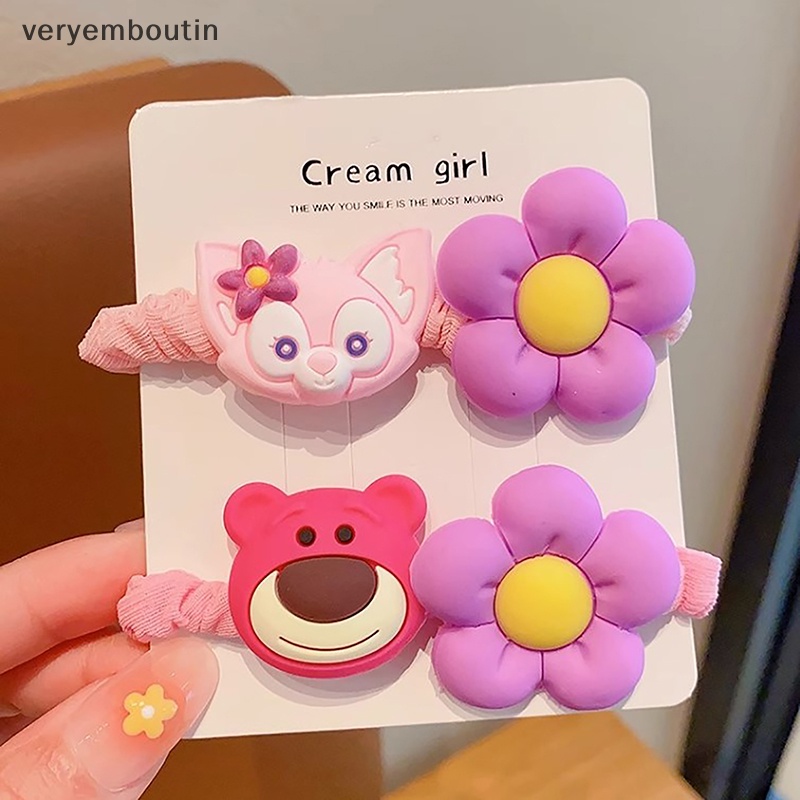 Băng Đô Cài Tóc Co Giãn in Họa Tiết Hoạt Hình Dễ Thương Cho Bé Gái