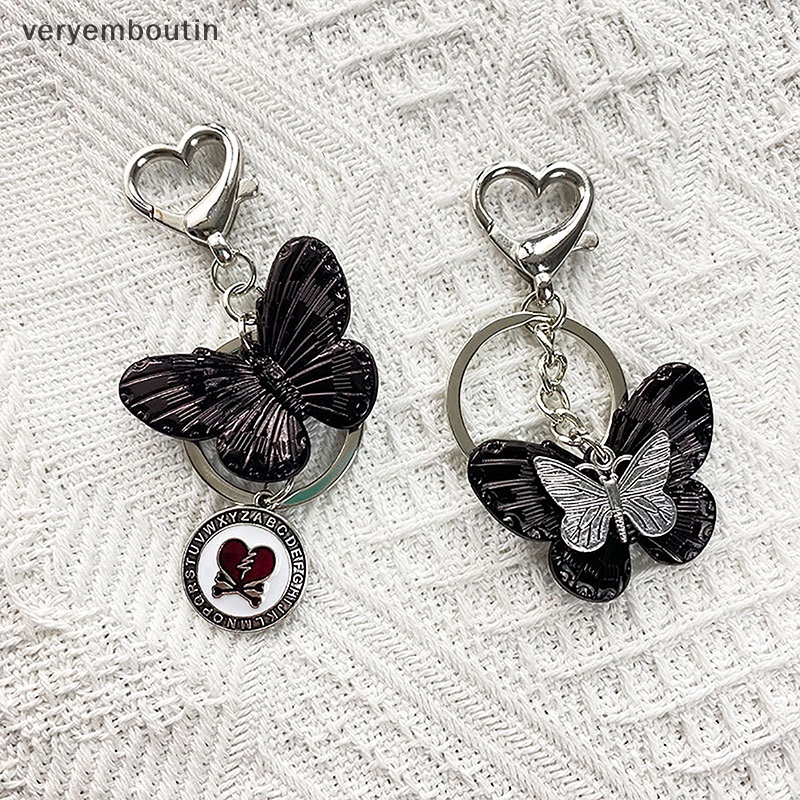 Móc Khóa Điện Thoại Bằng Acrylic Hình Bướm Y2K Phong Cách Vintage