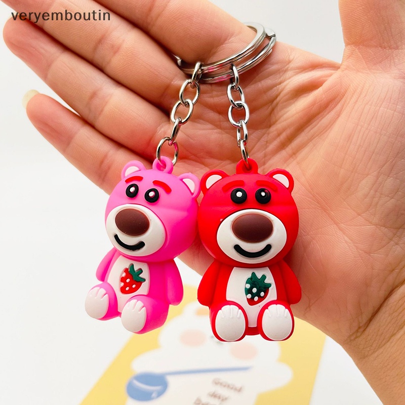 Móc Khóa Hình Gấu 3D Bằng Silicon Dễ Thương