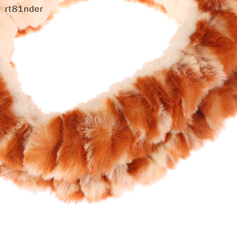 Băng Đô Tai Hươu Cao Cổ Bằng Vải Flannel Mềm Mại Dành Cho Nữ Rửa Mặt