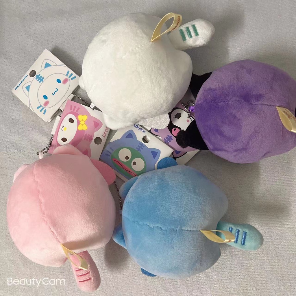 SANRIO Móc Khóa Búp Bê Nhồi Bông Hình Kuromi Melody Cinnamoroll Dễ Thương
