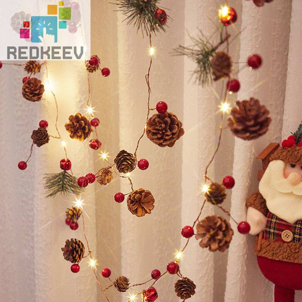 Dây Đèn Led 2M Ánh Sáng Trắng Ấm Trang Trí Giáng Sinh