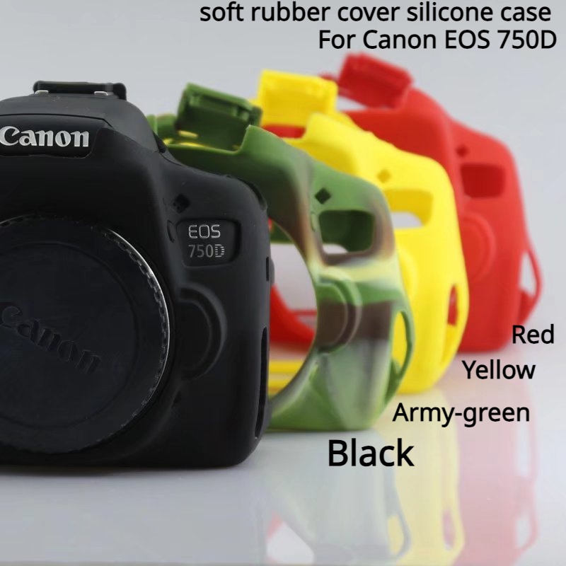 Ốp Lưng Máy Ảnh Cao Su Silicon Túi Dành Cho Canon EOS 750D 90D 80D 5D4 5D3 600D 700D 650D 850D 60D 1