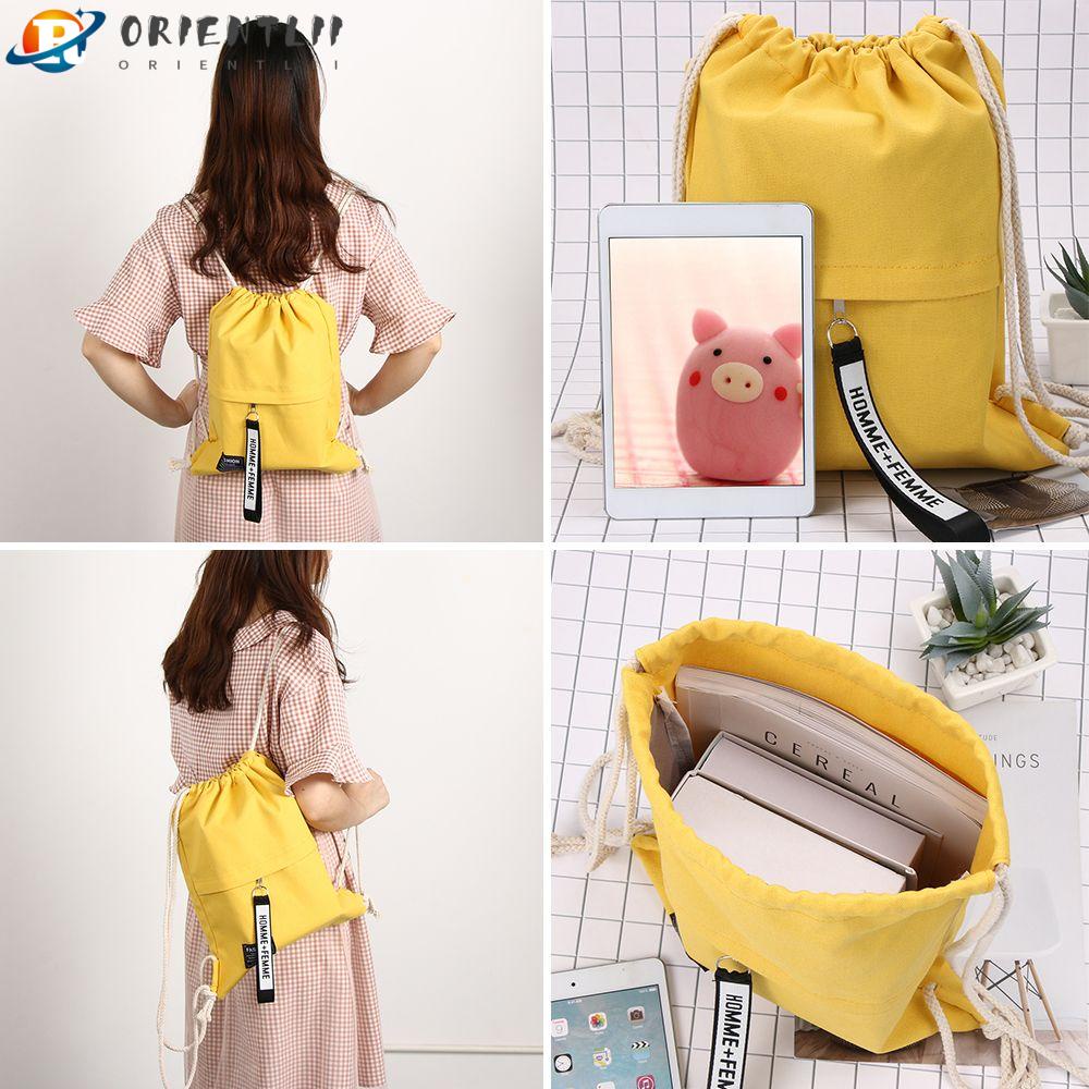 ORIENTLII Ba Lô Dây Rút Vải Bố