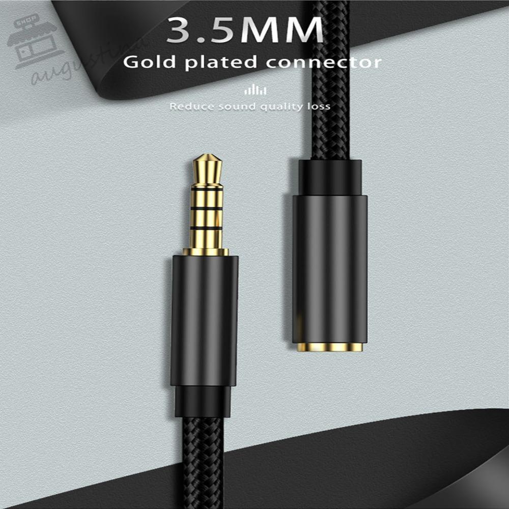 AUGUSTINA Cáp ChuyểN ĐổI Dữ LiệU AUX 0.5m / 1m / 1.5m 3.5mm