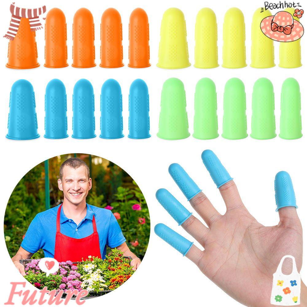FUTURE Bộ 5 Miếng Bọc Ngón Tay Bằng Cao Su Silicone Chống Trượt Tiện Lợi