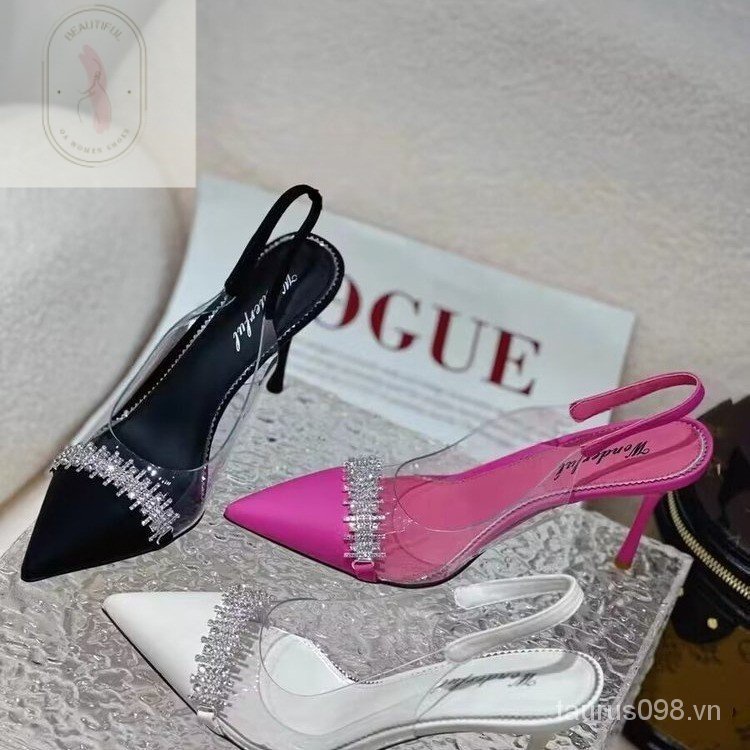 Sandal Cao Gót 6-8cm Chất Liệu Cao Su PU Cao Cấp Thời Trang