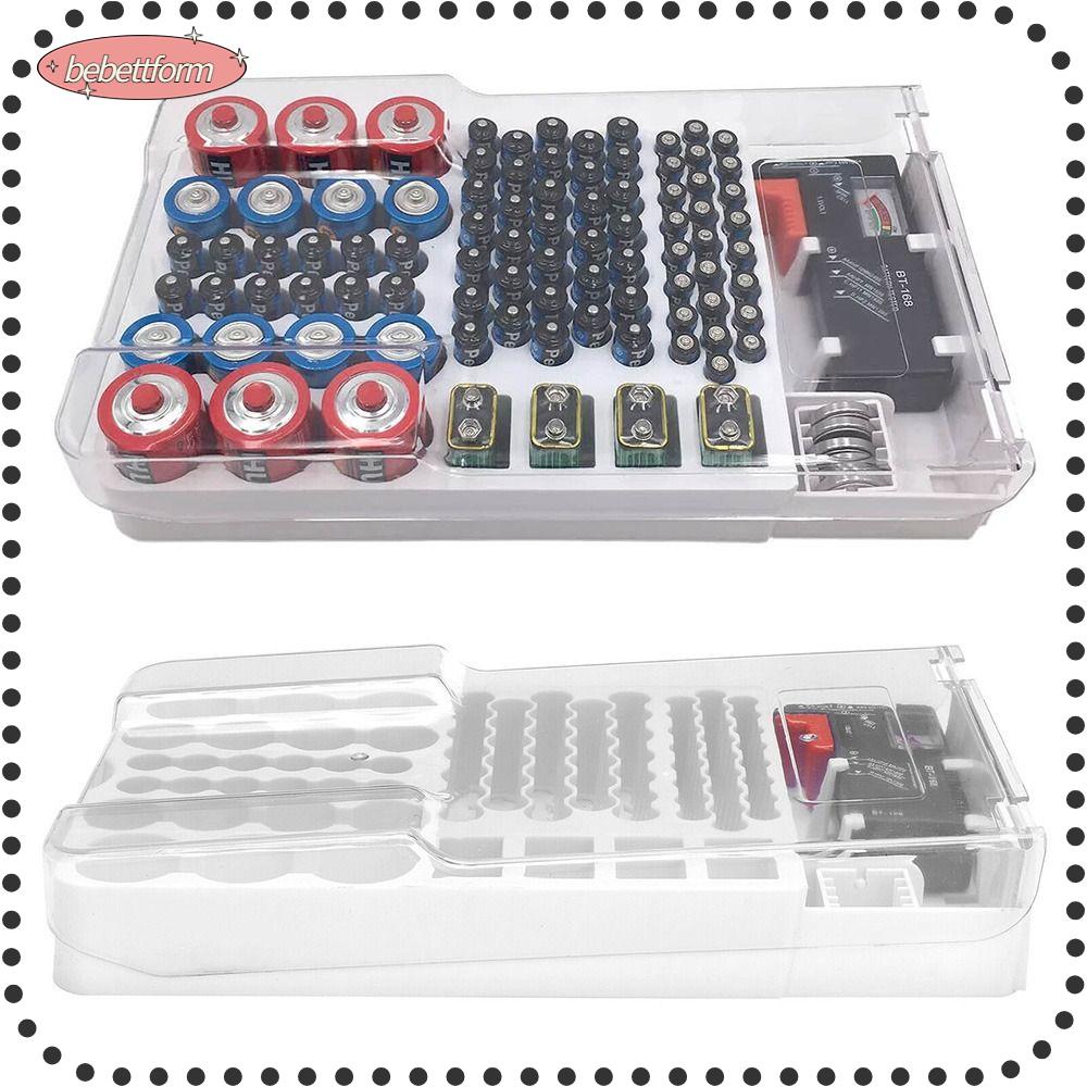 BEBETTERM Hộp Đựng Pin Kiểm Tra Sức Chứa Lớn Tiện Dụng Ốp
