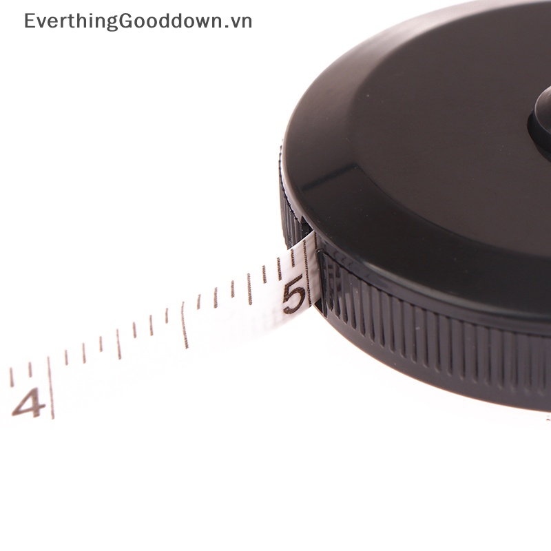 Thước Dây Hai Mặt Mini 1.5m 60inch Màu Đen Có Thể Thu Gọn Tiện Dụng vn