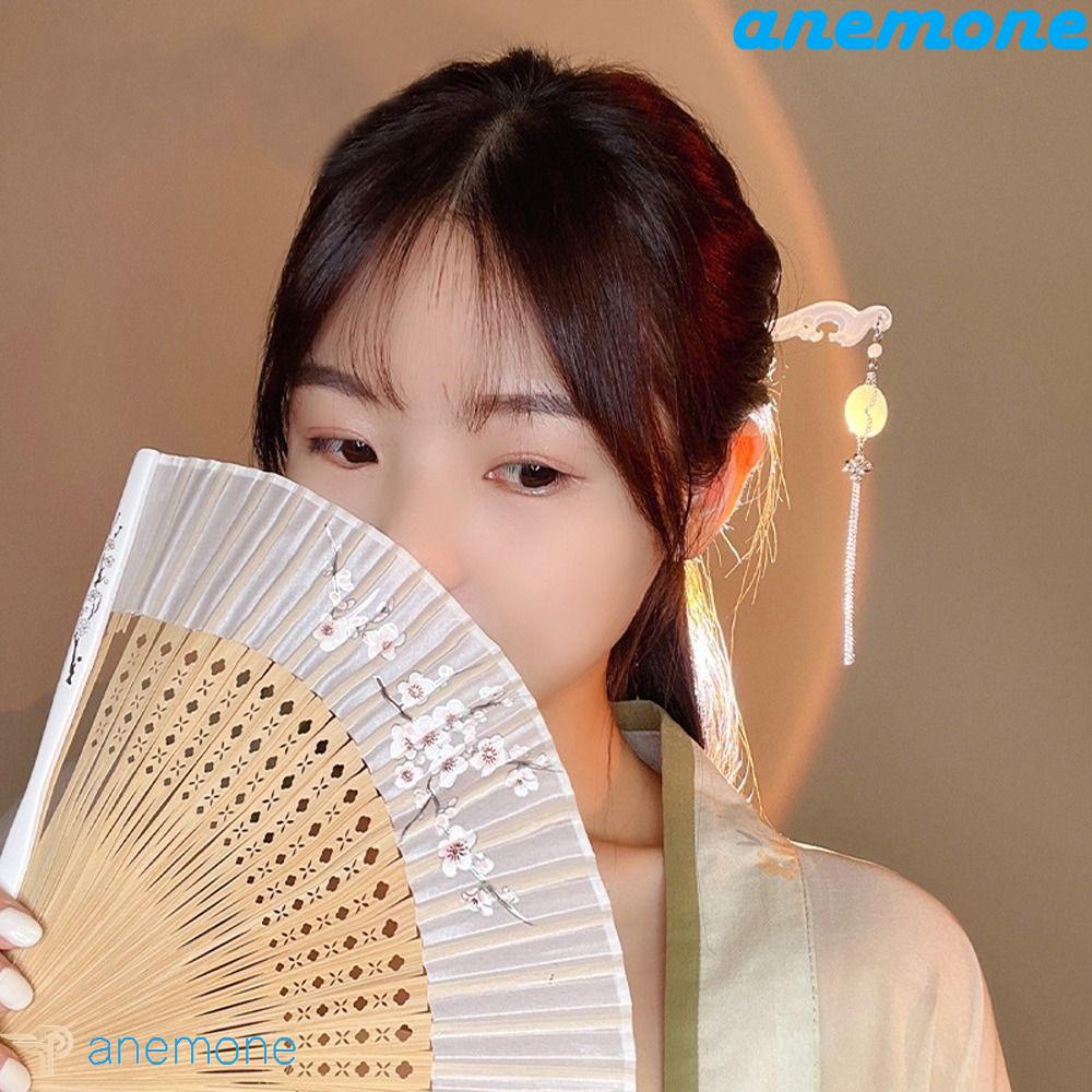 ANEMONE Trâm Cài Tóc Phối Tua Rua Phong Cách Trung Hoa Cổ Điển Cho Nữ