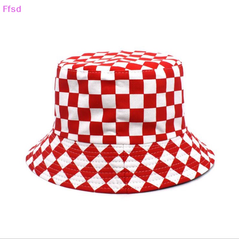 {Ffsd} Mũ Bucket Họa Tiết Bò Sữa Trắng Đen Có Thể Đảo Ngược Thời Trang * Bán Chạy