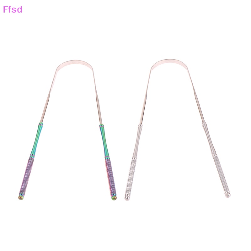 {Ffsd} 1 Dụng Cụ Nạo Lưỡi Làm Sạch Răng Miệng Bằng Thép Không Gỉ Tươi Mát *