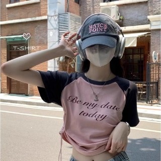 Áo Croptop Tay Ngắn Cổ Tròn Chất Liệu 100% Cotton Dáng Ôm Phong Cách Hàn Quốc Thời Trang Cho Nữ