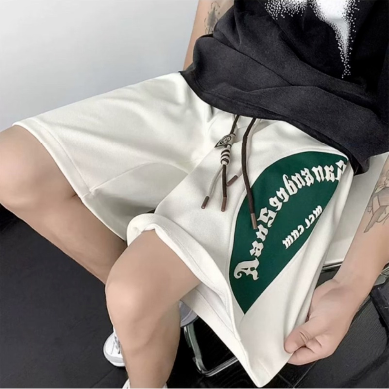 Quần Short Thể Thao Dáng Rộng Màu Tương Phản Phong Cách Đường Phố Mỹ Thời Trang Mùa Hè Mới Cho Nam