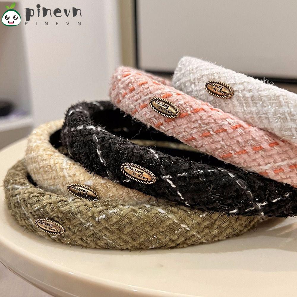 PINEVN Băng Đô Cài Tóc Vải Tuýt Phong Cách Retro Thời Trang Cho Nữ