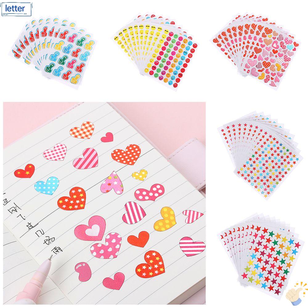 LET Set 10 Miếng Dán Hình Ngôi Sao Năm Cánh Dùng Trang Trí Album