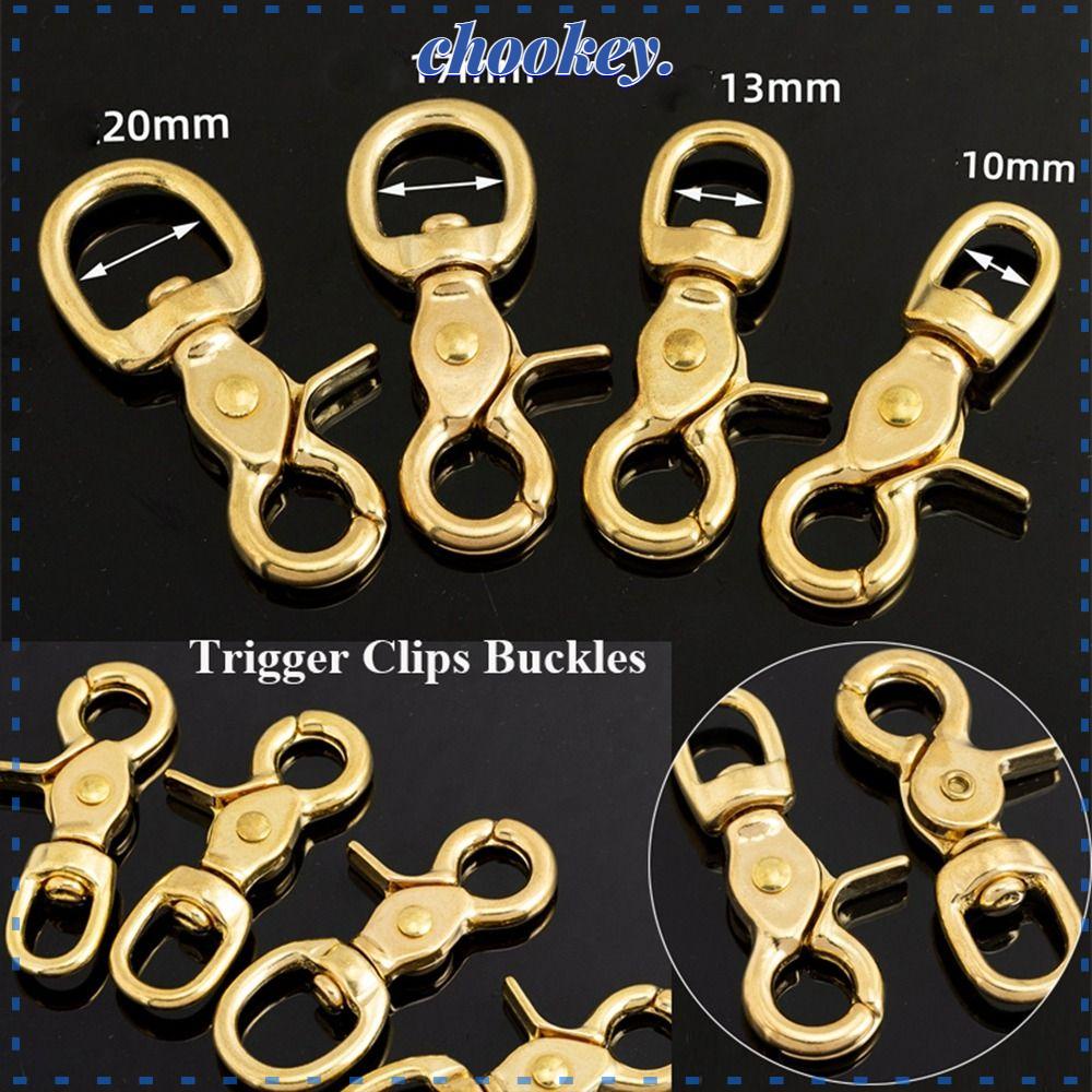 CHOOKEY Móc Khóa Xoay Bằng Kim Loại 4 Kích Cỡ Cho Dây Da Thú Cưng