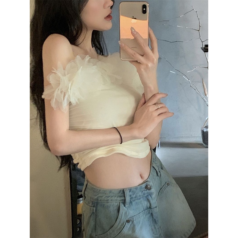 One Áo Nữ Hai Dây Dáng Chữ A Họa Tiết Hoa Thời Trang Quyến Rũ