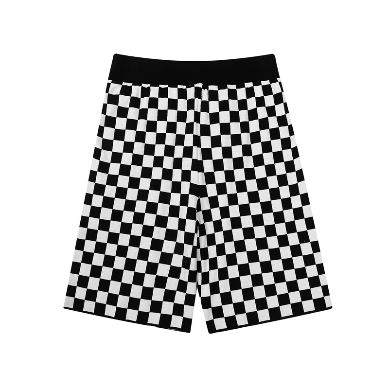 Hàng Mới Về Quần Short Dệt Kim Kẻ Sọc Caro Cổ Điển Thời Trang L666V-5 / 4 Cho Nam Và Nữ