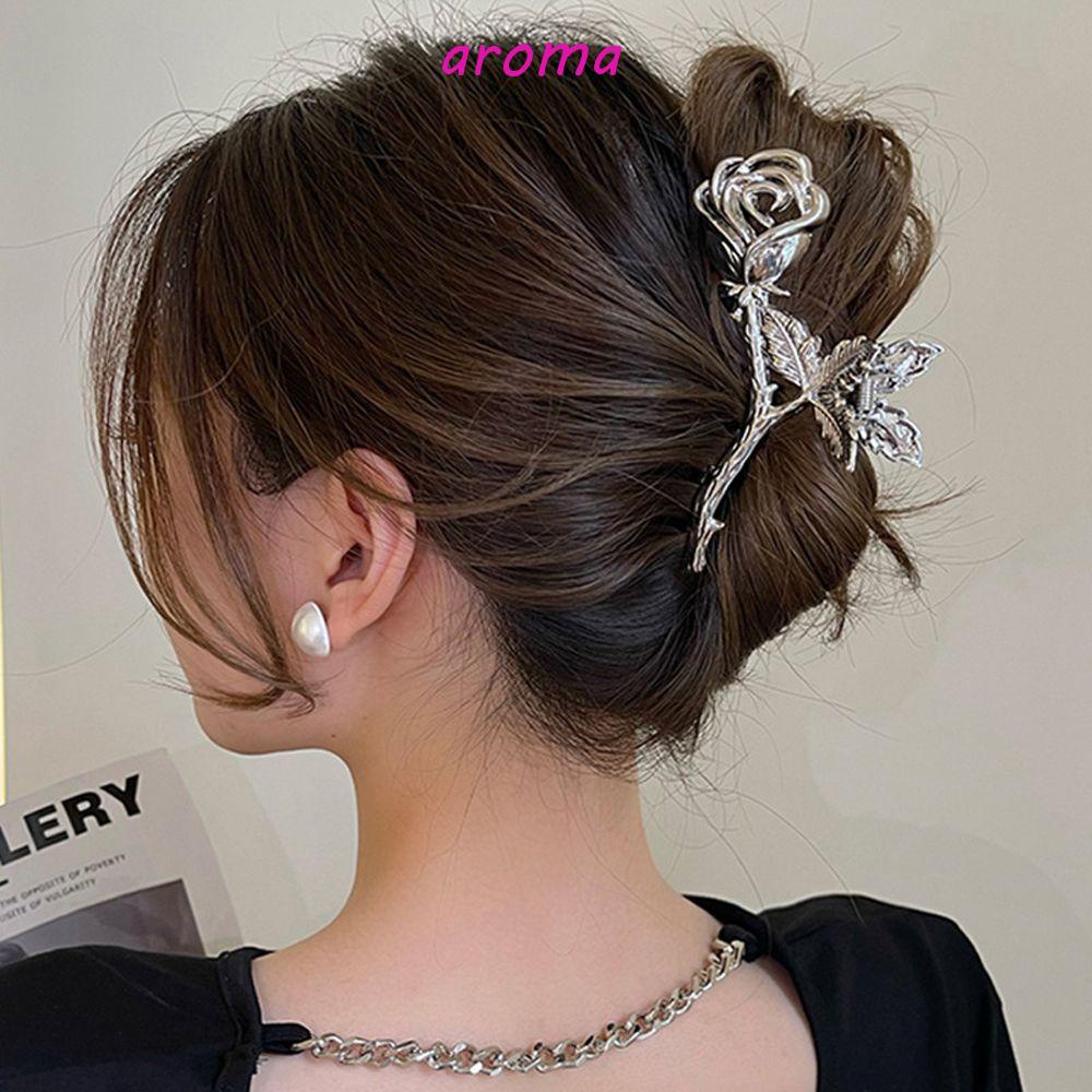 AROMA Kẹp Tóc Càng Cua Cỡ Lớn Kiểu Retro Hàn Quốc Thời Trang Mùa Hè