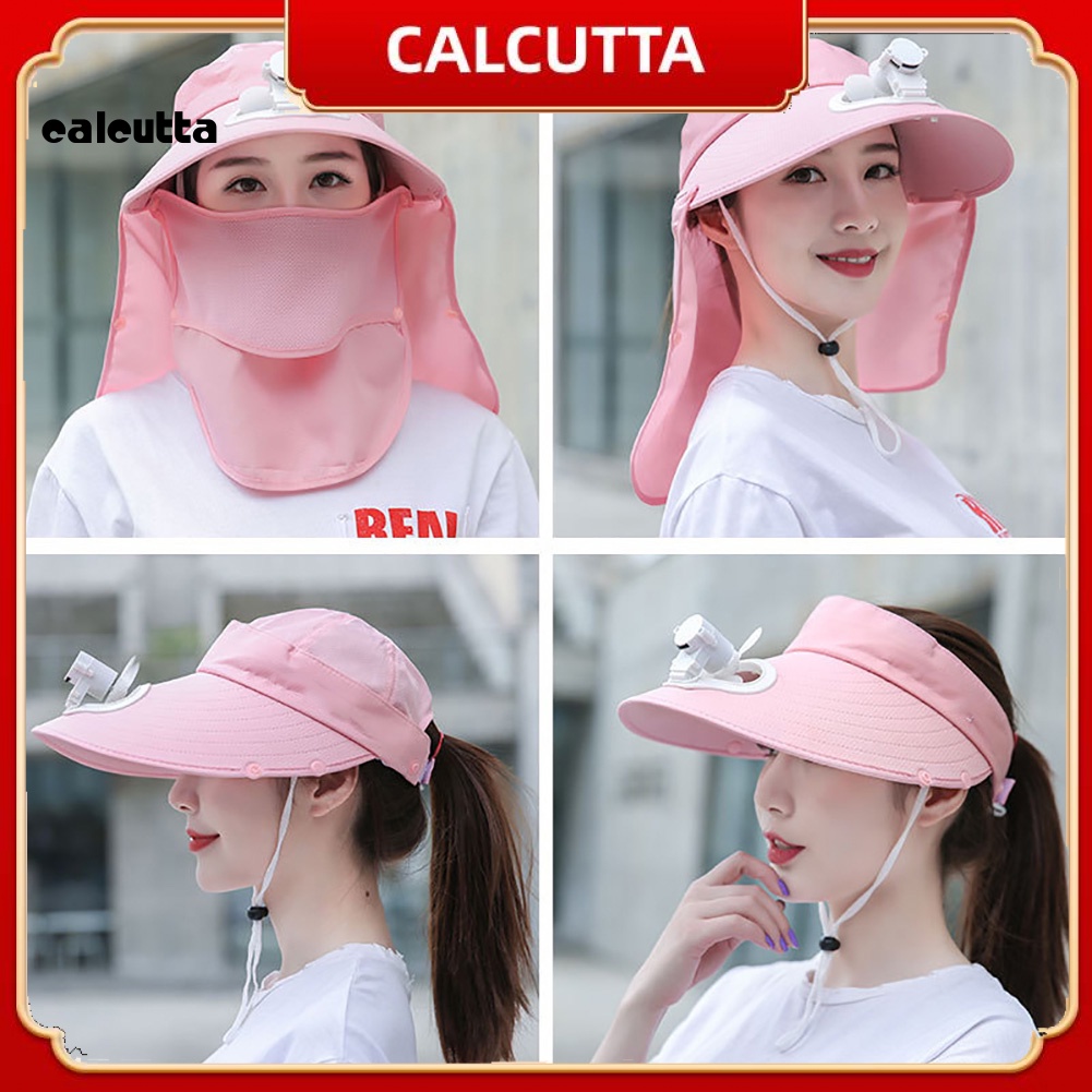 [calcutta] Mũ Rộng Vành Che Mặt Vành Cổ Chống Nắng Có Thể Tháo Rời Dùng Ngoài Trời Mùa Hè