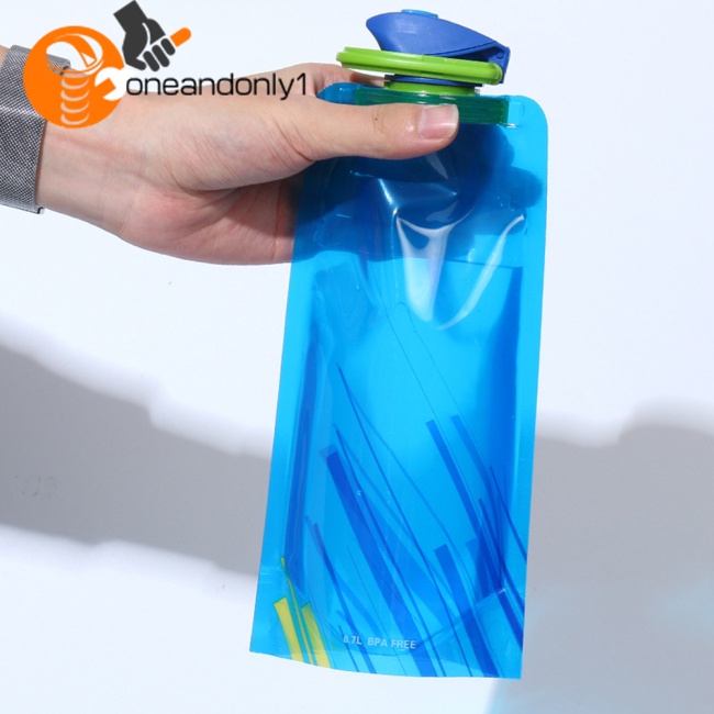 Bình Nước Thể Thao 700ml Chống Thấm Nước Có Thể Gấp Gọn Tiện Dụng