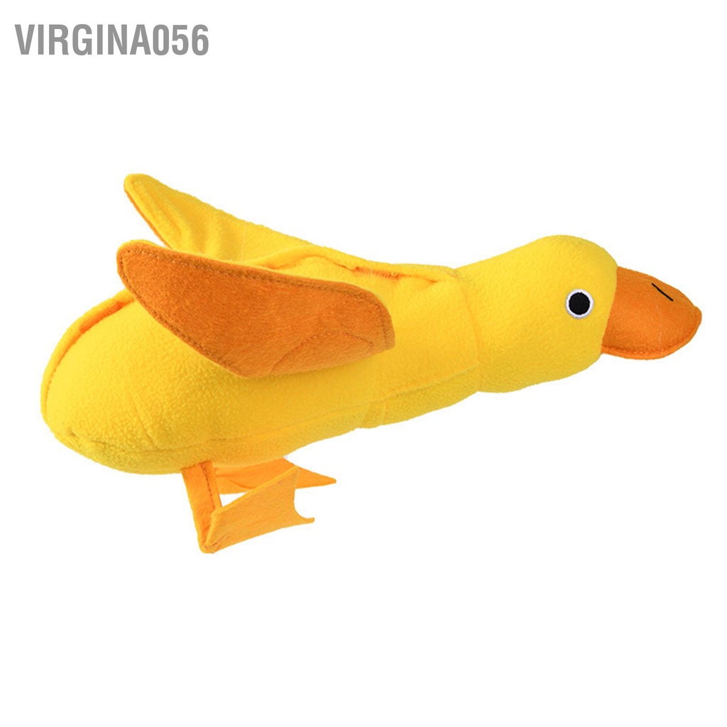 Virgina056 Đồ chơi cho chó kêu cót két Làm sạch răng tương tác Hình con vịt dễ thương Sang trọng Cún Nhai đồ thú cưng