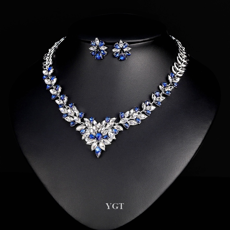 Bộ Trang Sức Đính Đá Pha Lê Nhân Tạo Thời Trang Dành Cho Nữ