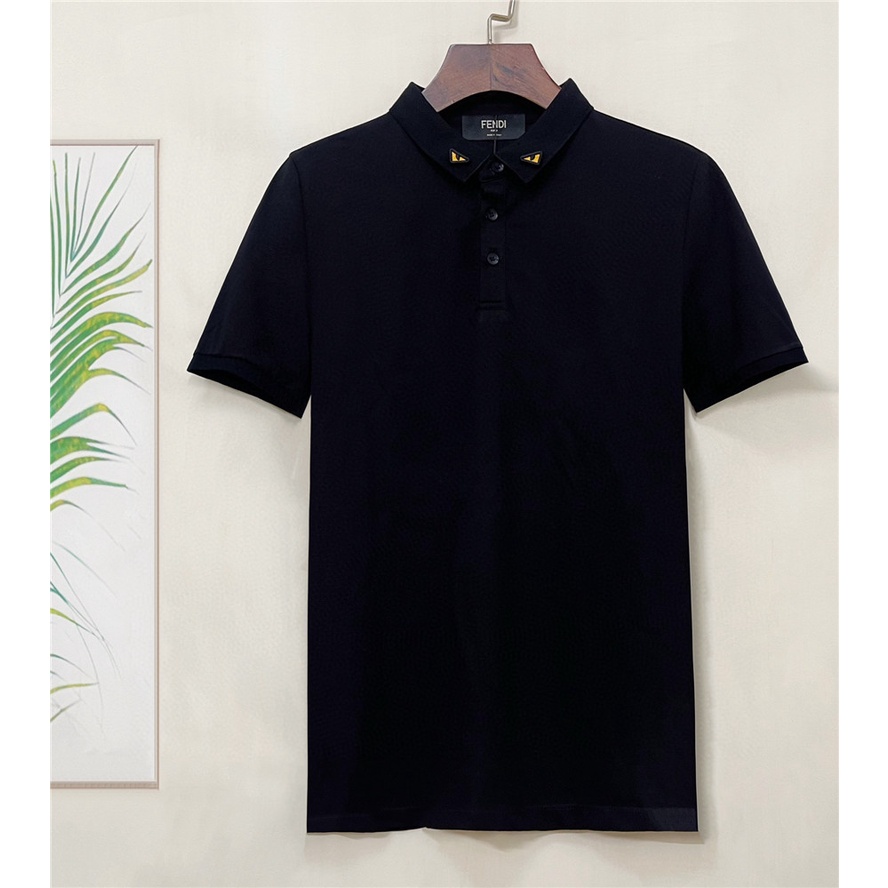 Áo Thun polo Nam Tay Ngắn Thêu Họa Tiết Fendi1 Size S-4XL