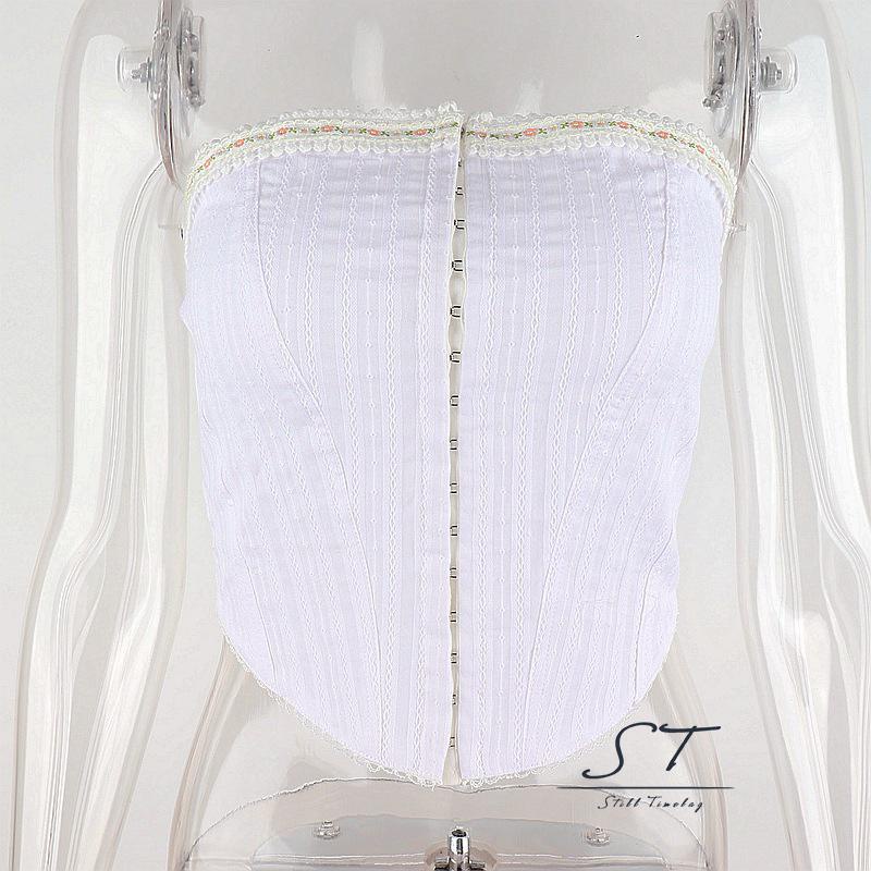 Áo Quây Ngực CY03 In Họa Tiết Hoa Màu Trắng Size S / M / L