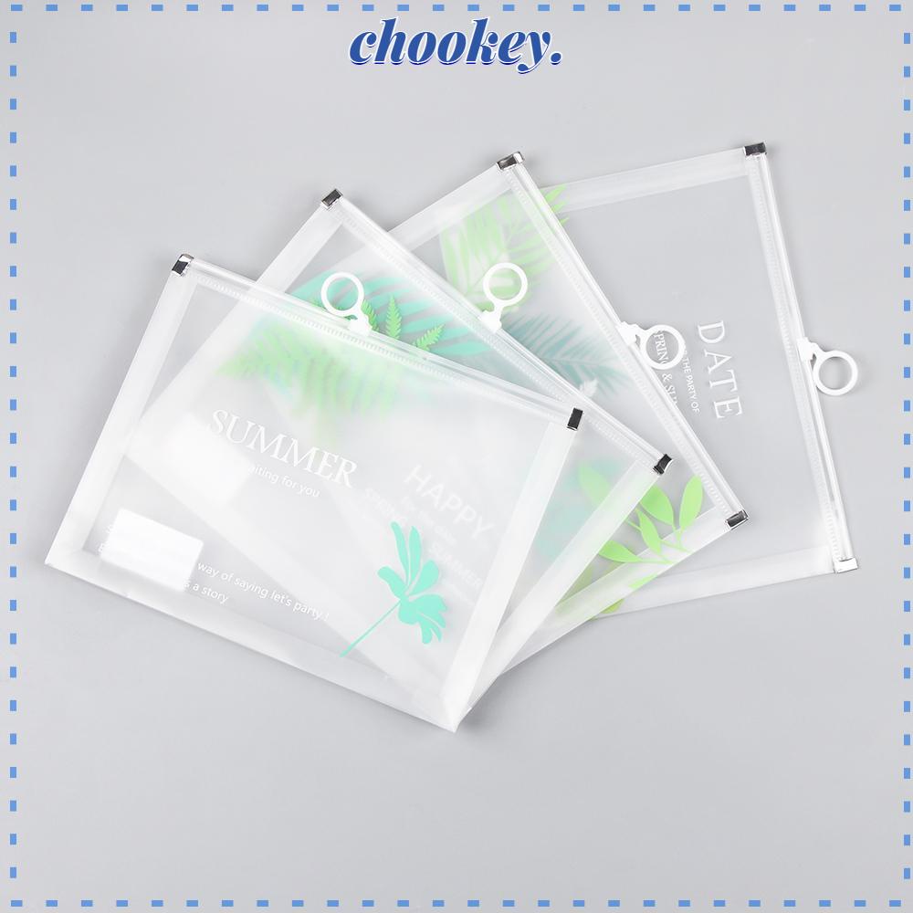 CHOOKEY 1 Túi Đựng Tài Liệu Trong Suốt Cỡ Lớn Chống Thấm Nước Tiện Dụng Giá Đỡ