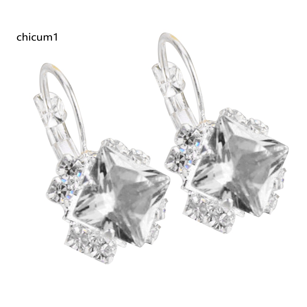 Khuyên Tai Đính Đá Lấp Lánh Thời Trang Cho Nữ