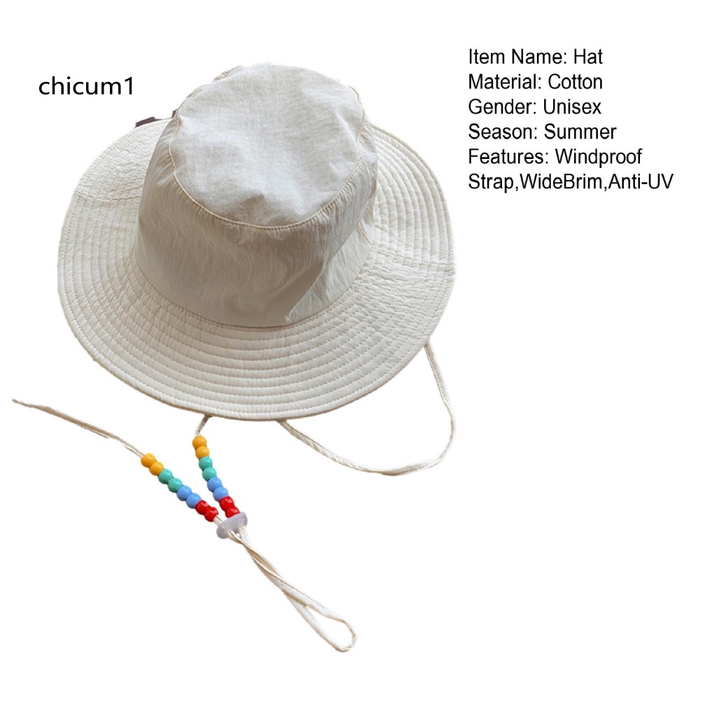 Mũ Tai Bèo Vành Rộng Thoáng Khí Chống Tia UV Có Dây Điều Chỉnh Được Dành Cho Nữ