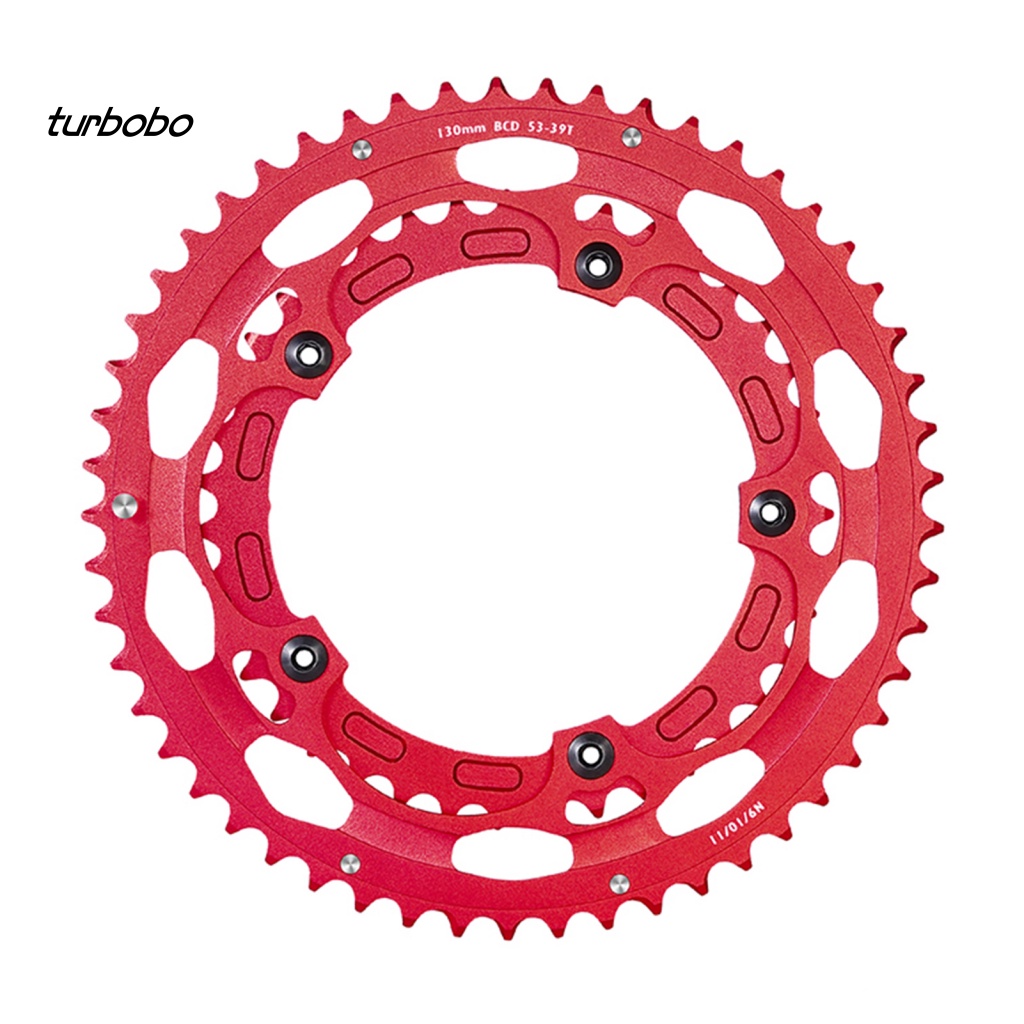 Set 2 Bánh Răng Xe Đạp Rỗng Siêu Nhẹ Bằng Hợp Kim Nhôm 53T-39T